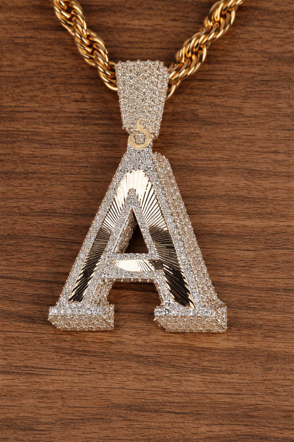Custom Necklace with Initials Solomon & Co Big T Plaza